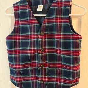 Gymboree Red and Blue Plaid Kids Vest